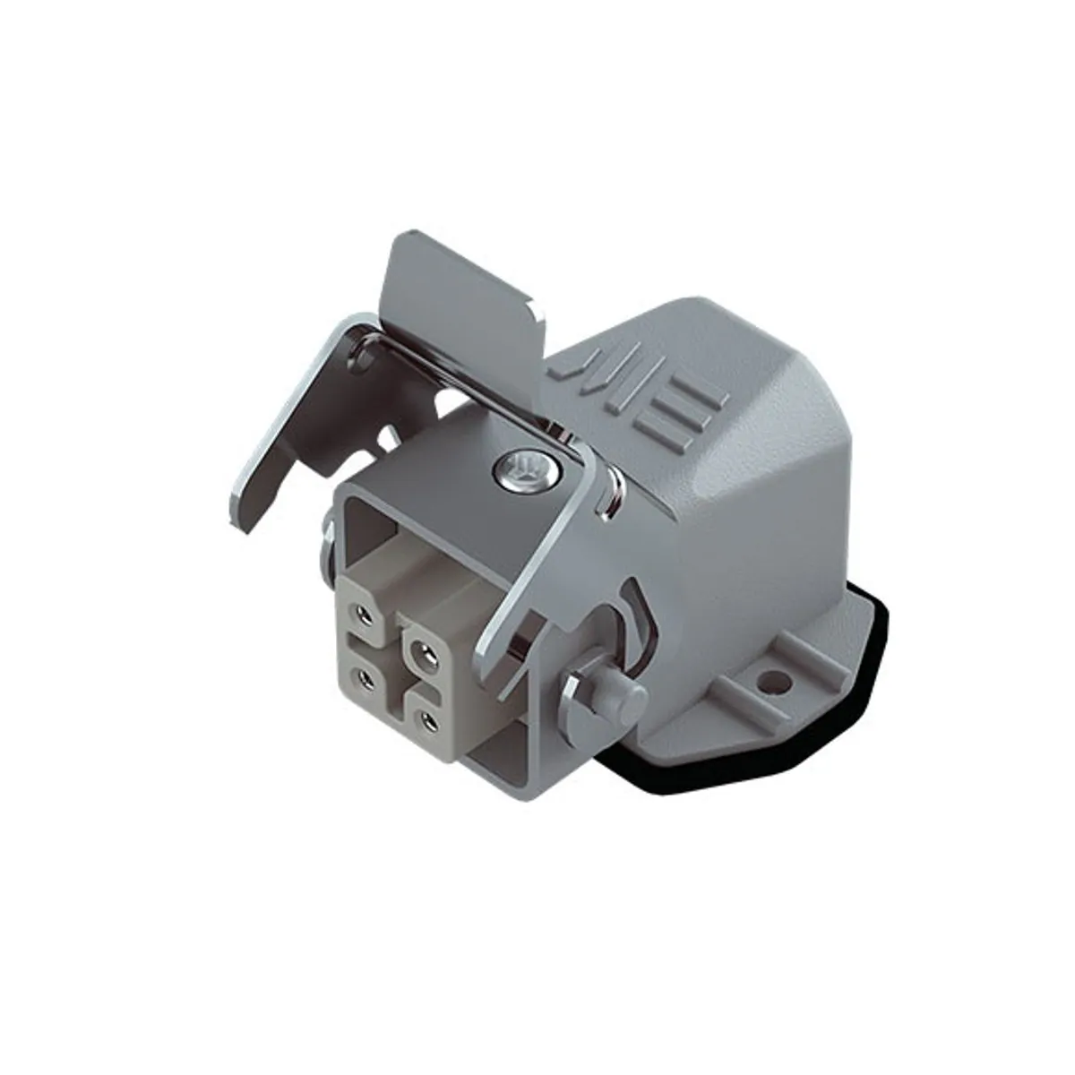 Mete Enerji 403274S 4x10A Multi-Pole Angled Machine Socket Rear Entry