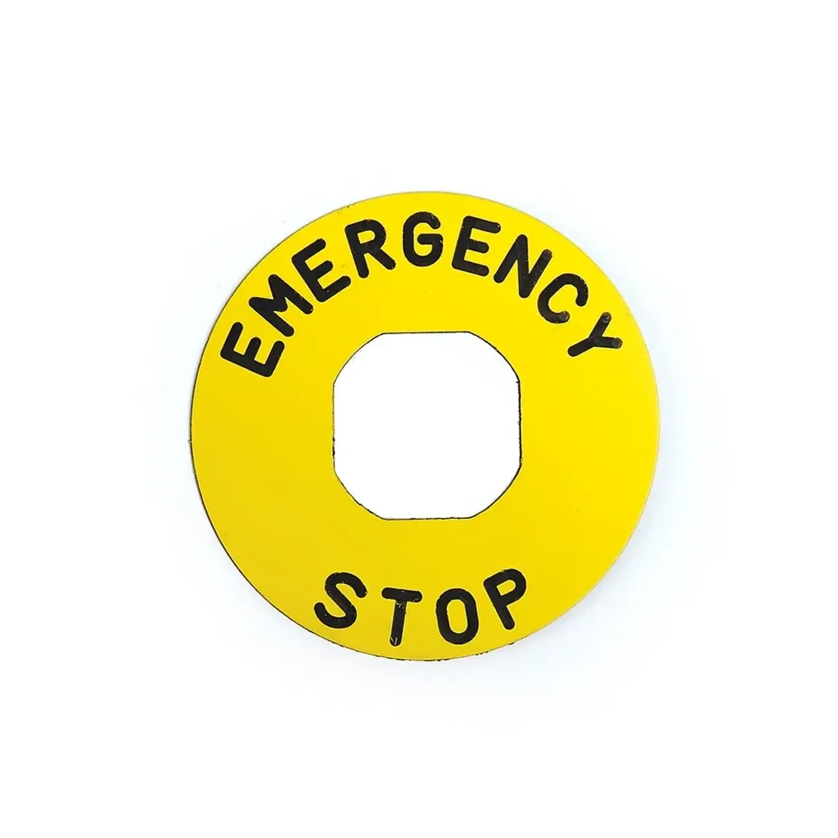 Emas B and C Series EMERGENCY STOP Printed Plastic Label 60mm Push Button Accessory BET60P