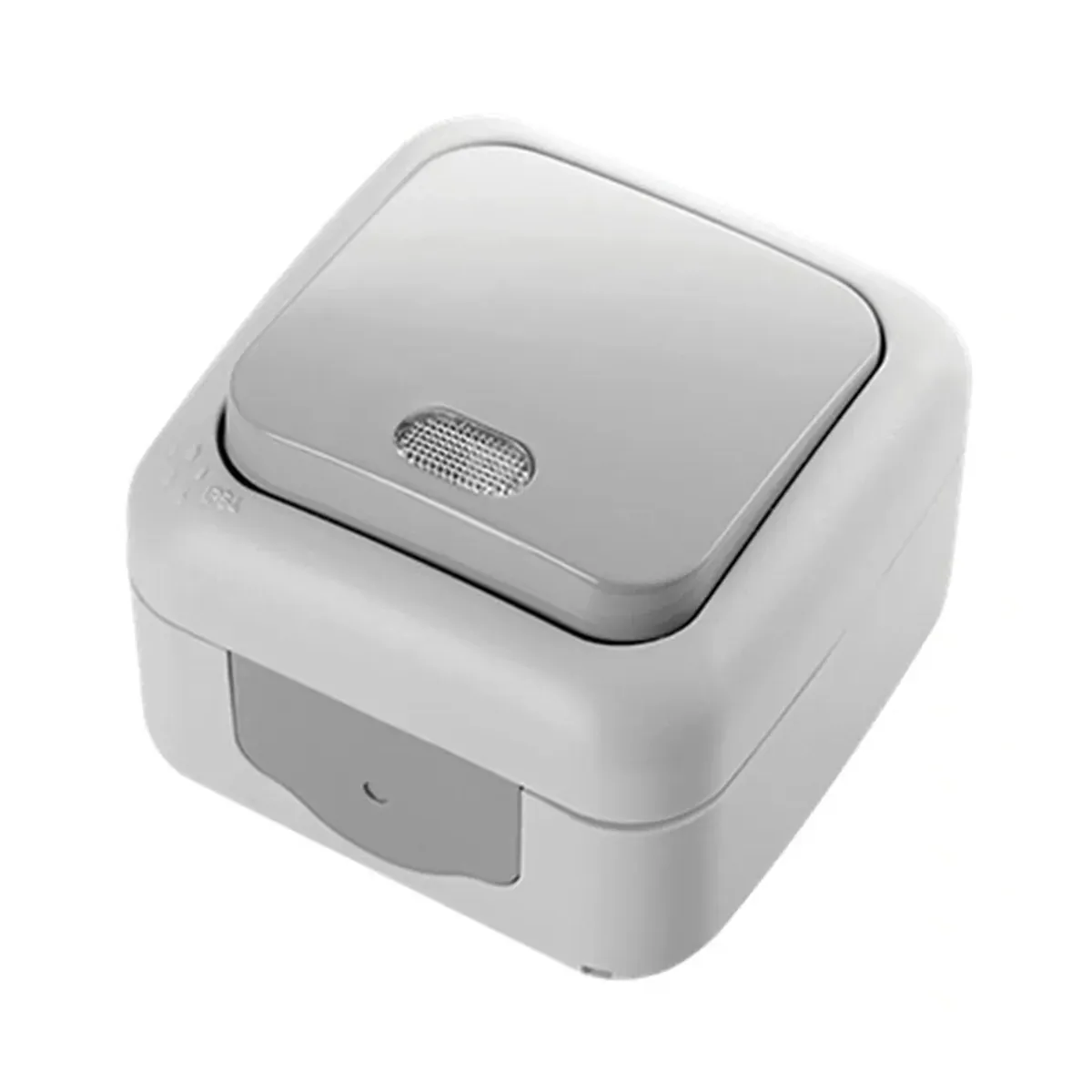 Viko Palmiye Surface-Mounted Gray Illuminated Light Switch IP54