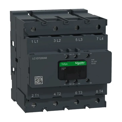 Schneider Electric LC1DT200A6EHE TeSys Deca Contactor 200A 4P 48-130V ACDC