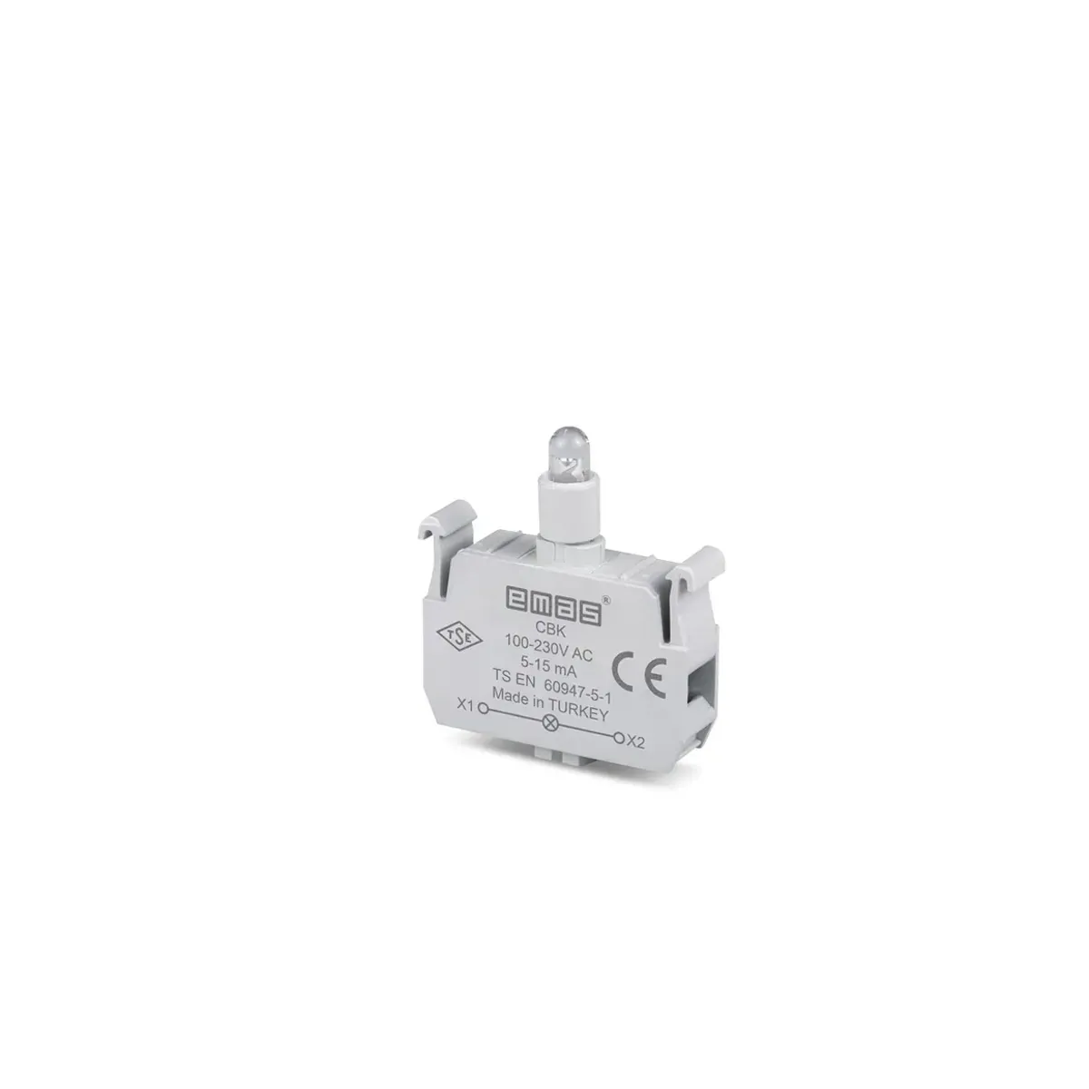 Emas CP/CM Yedek Kırmızı LED'li 100-230V AC Sinyal Blok CBK