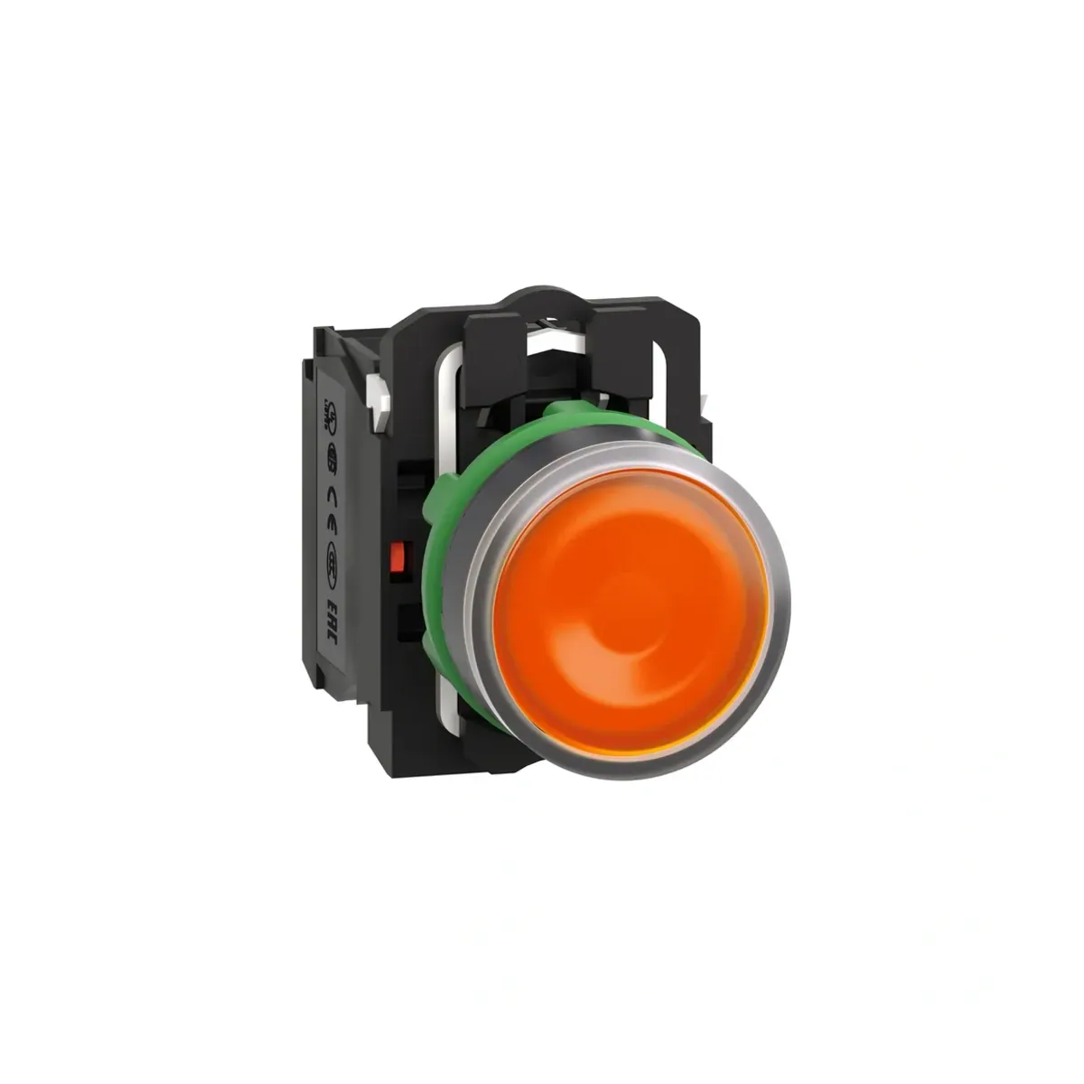 Schneider XB5AW35B5 Sarı Yaylı Işıklı Buton 1NO+1NC 22mm 24VAC/DC Plastik