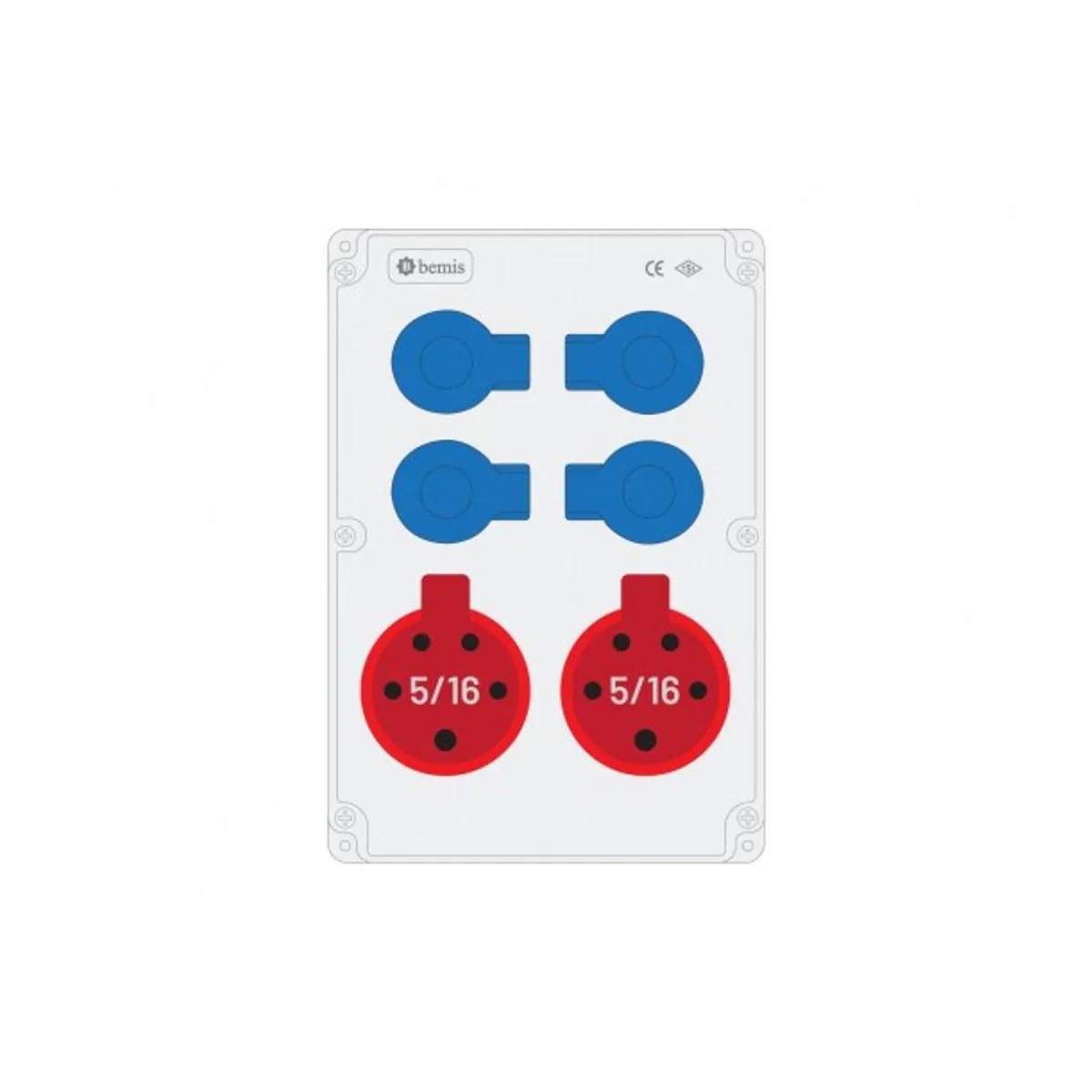 Bemis BKP-8226-4000 Powerbox Socket Box IP44 210x300x90mm