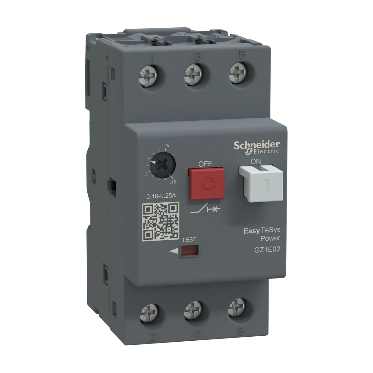 Schneider Electric GZ1E02 EasyPact TVS MKŞ Termik Many 0.16-0.25A — üretici ürün görseli