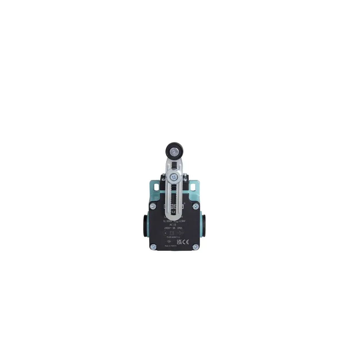 Emas Metal Housing Plastic Roller Adjustable Lever Bidirectional Snap-Action 1NO+1NC Limit Switch 18mm L2K13MEP122