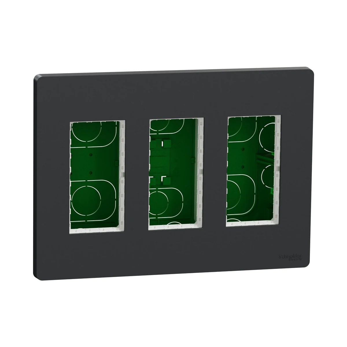 Schneider Electric NU174454 4-Column x 4-Module Workstation Flush-Mount, Anthracite