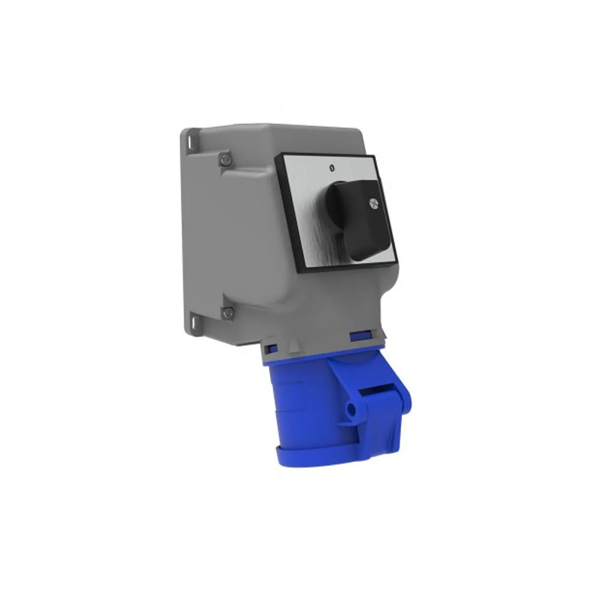 Bemis BC1-4403-2550 CEE 90° Angled Wall Socket with Cam Switch 63 A 2P+E IP44