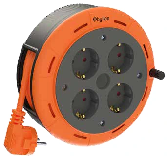 Bylion 177-303-3105 PHE-05310-F Kablo Makarası 5 m 3G1 F tipi (Schuko) IP20 Turuncu — temsili aile görseli