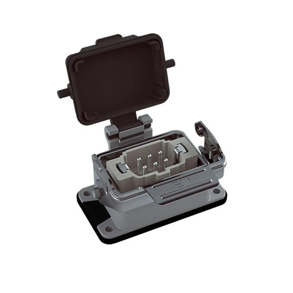 Mete Enerji 403701 6x16A Multi Machine Plug Latched Hinged Cover