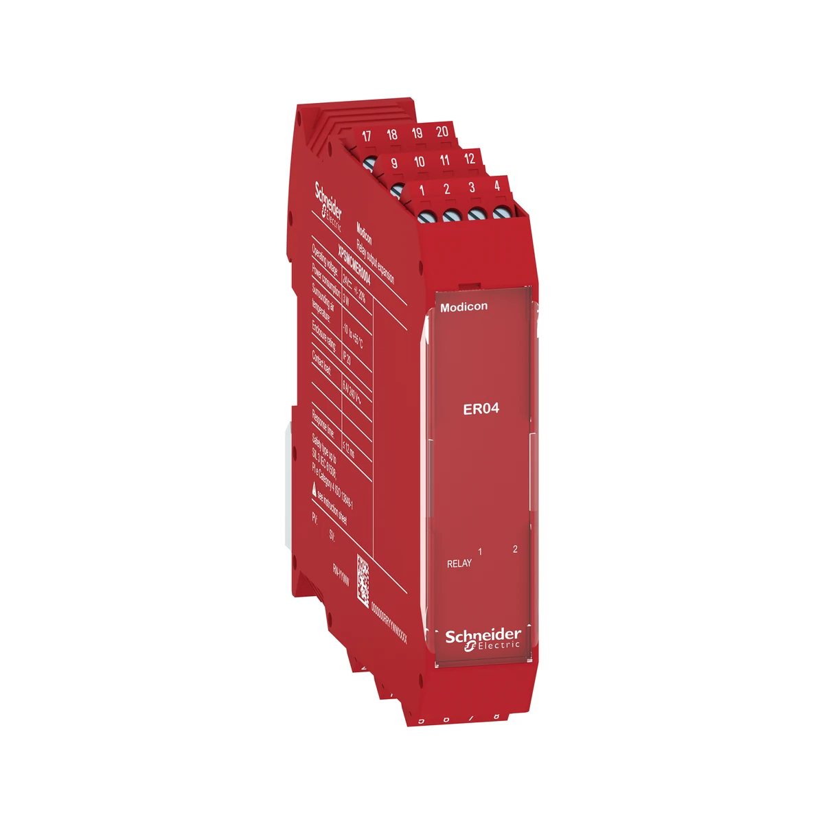 Schneider Electric XPSMCMER0004 Safety Röle Çıkış Modülü, Genişleme bus bağlantısız 1 çıkış için 2 emniyet röle çıkış (2 NO + 1 NC) — üretici ürün görseli