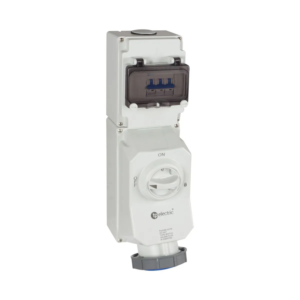 TP Elektrik 3429-308-0910 3x63A Sigortalı Kablajlı Interlocked Alpha Duvar Prizi (sigortalı), IP 67, 6h