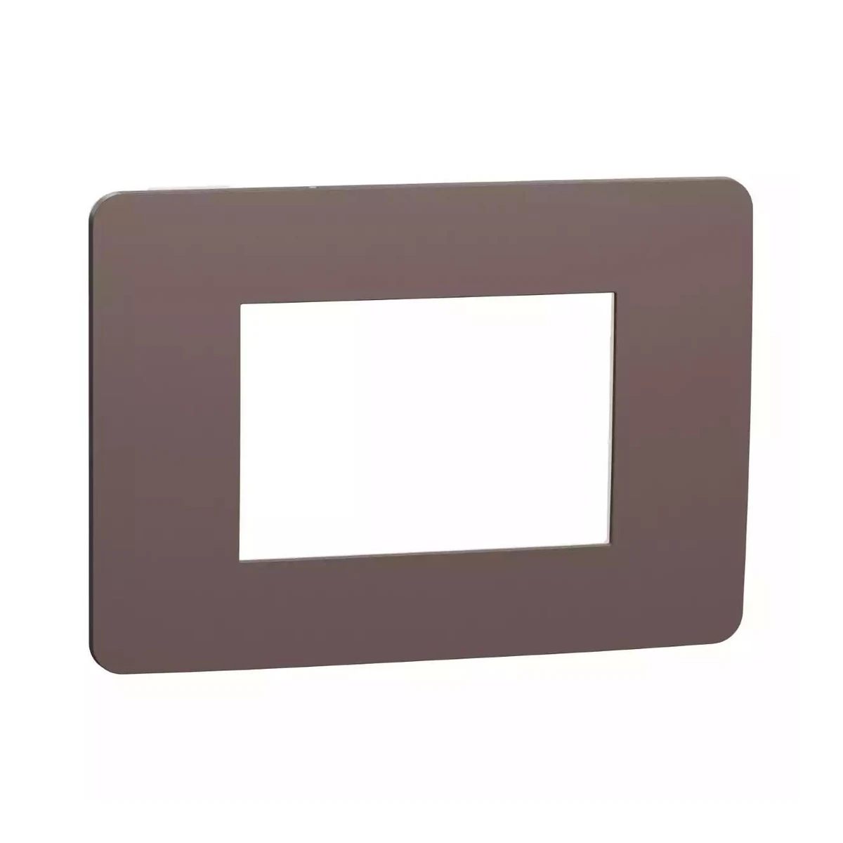 Schneider Electric NU270416 Yeni Unica, Studio Color Frame 4 module, Chocolate/White
