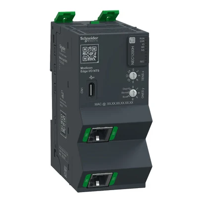 Schneider Electric NTSNEC1200HK Edge I/O NTS Bus Coupler Modül, EtherNet/IP, Modbus TCP, Hardened — üretici katalog görseli