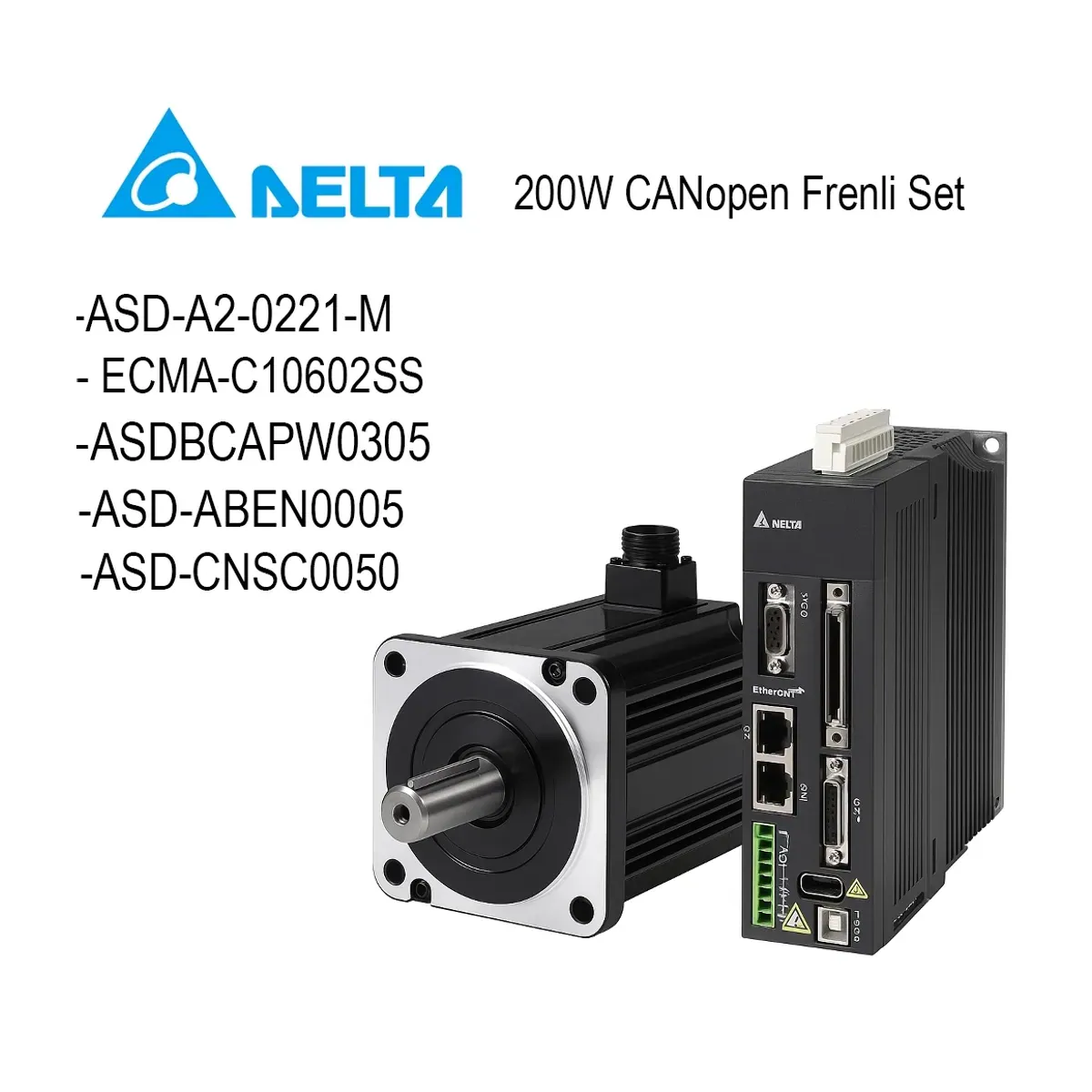 Delta ASD-A2 Series 200W CANopen Communication Set with Brake