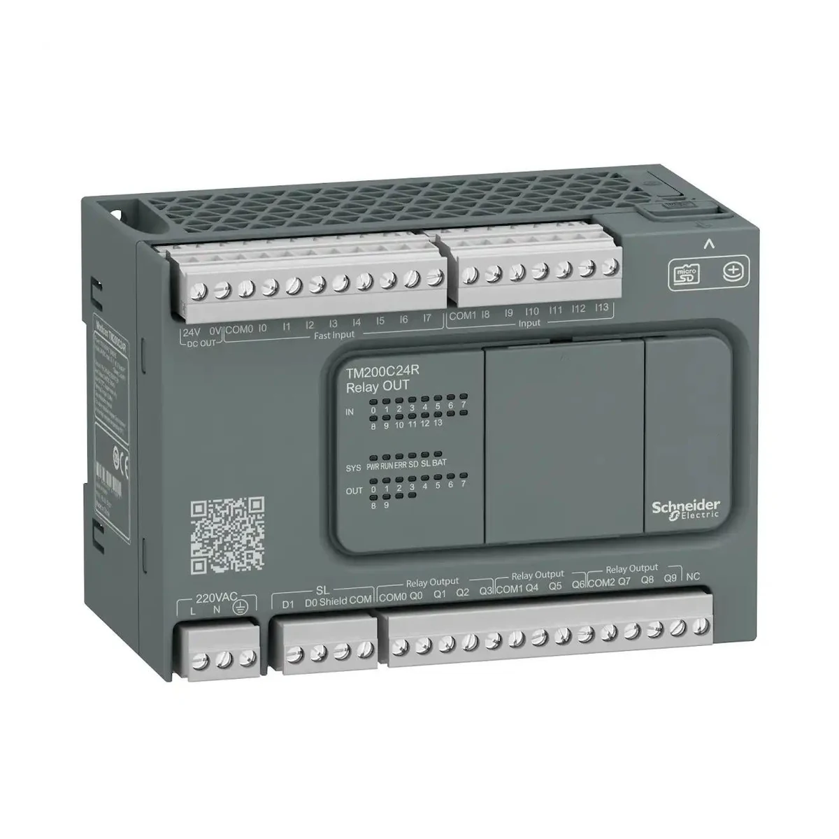 Schneider Electric TM200C24R M200 PLC, 14 DI, 10 DO Relay — üretici temsili ürün görseli