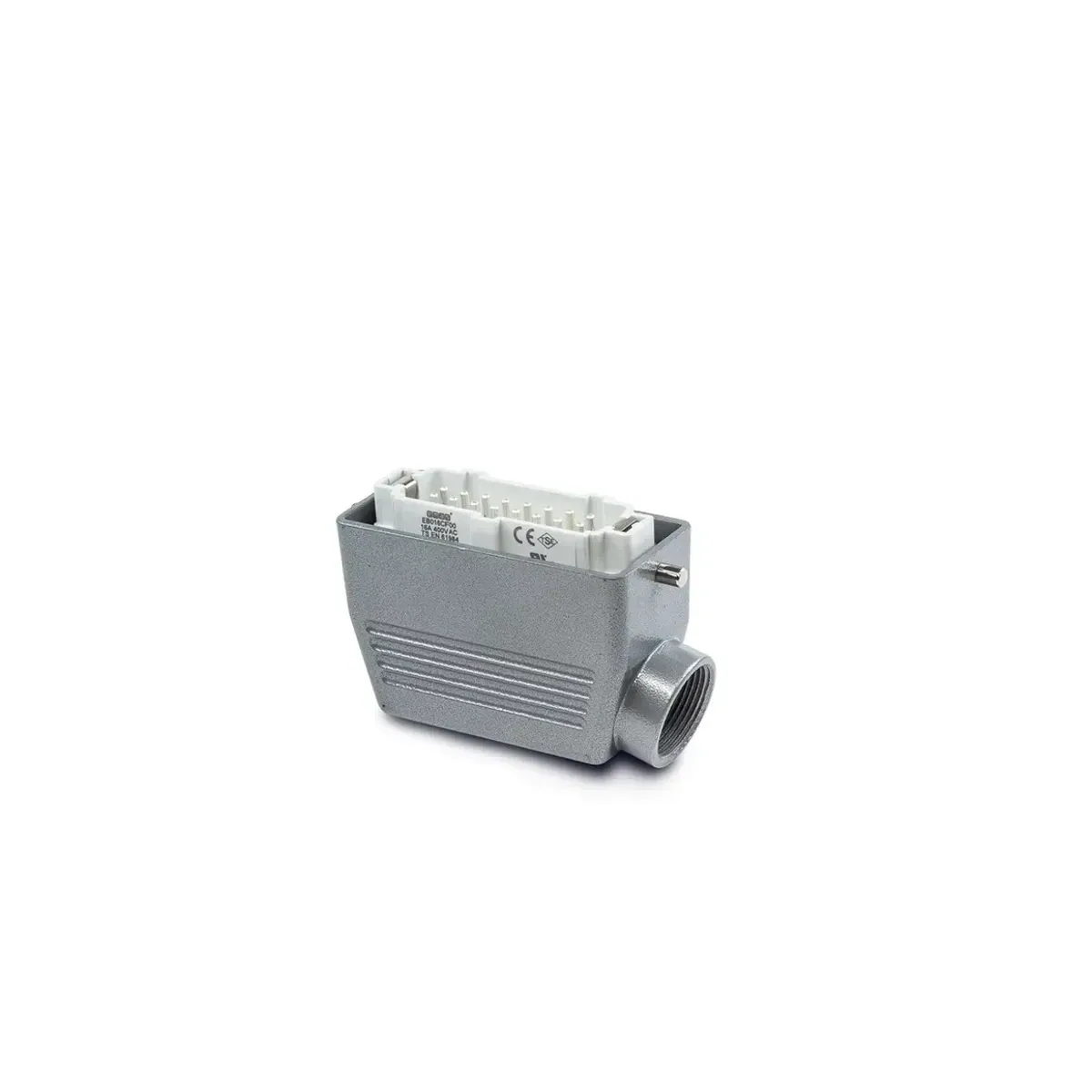 Emas Metal 16 Contact Extension Type Plug 16A Side Entry 1 Suitable for Metal Latch Multi-Contact EBM16FU1T