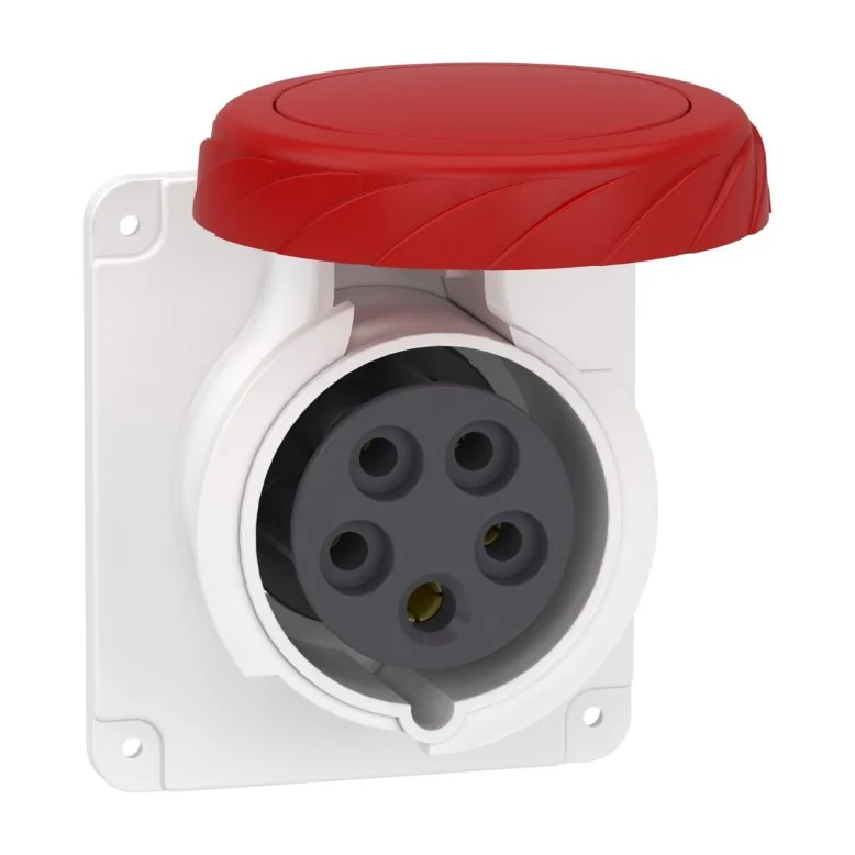 Schneider Electric PKY16G735 5x16A, Three-Phase, 3P+N+T, IP67, QUICK, Straight Machine Socket
