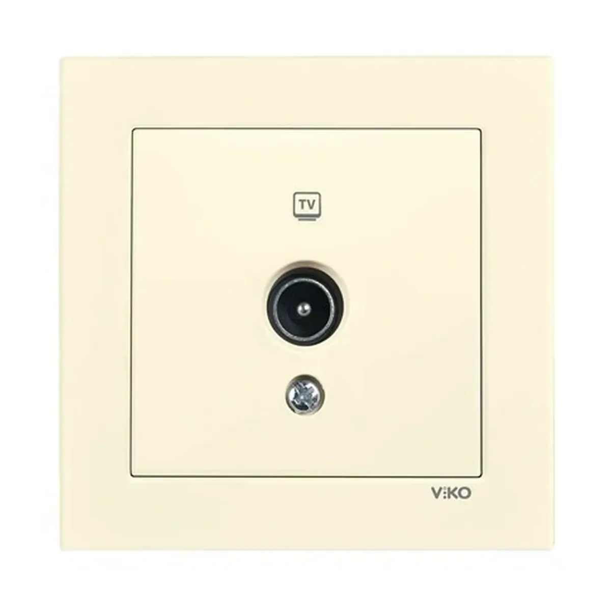 Viko Karre 55 Cream TV Socket, Pass-Through 8-12dB