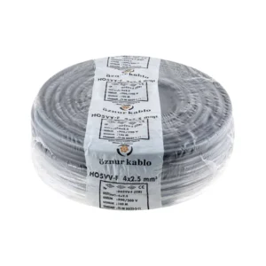 Öznur TTR 4x2,5 mm2 H05VV-F Siyah Kablo